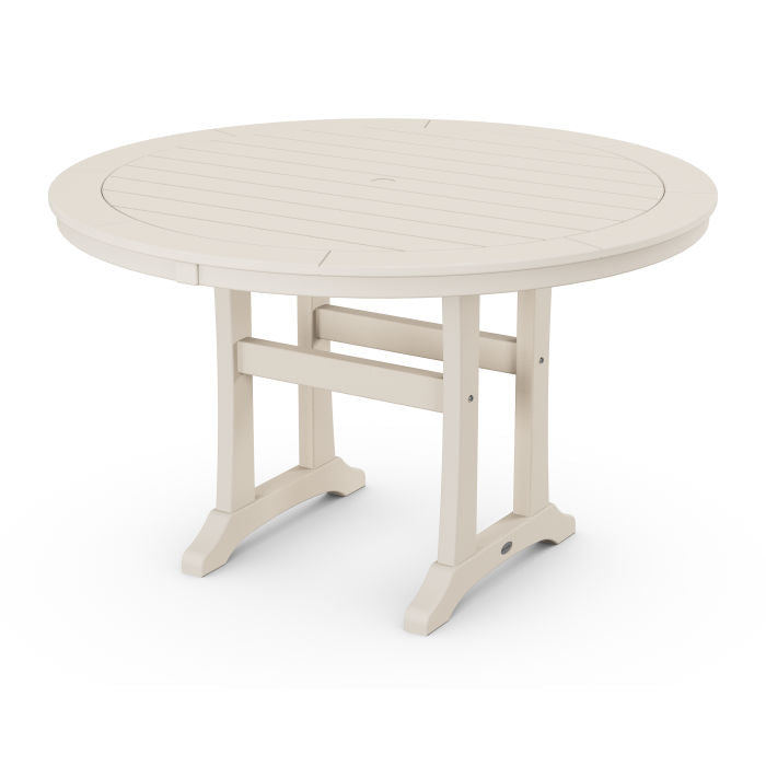 POLYWOOD 48" Round Outdoor Table - NAUTICAL Style Dining, Counter or Bar Height