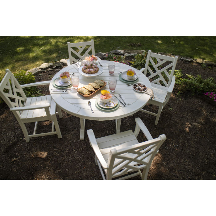 POLYWOOD 48" Round Outdoor Table - NAUTICAL Style Dining, Counter or Bar Height