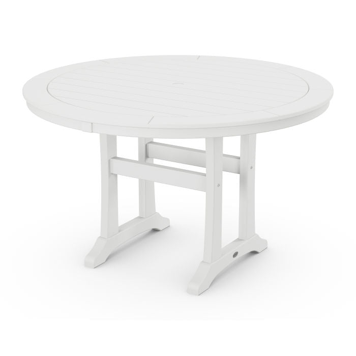 POLYWOOD 48" Round Outdoor Table - NAUTICAL Style Dining, Counter or Bar Height