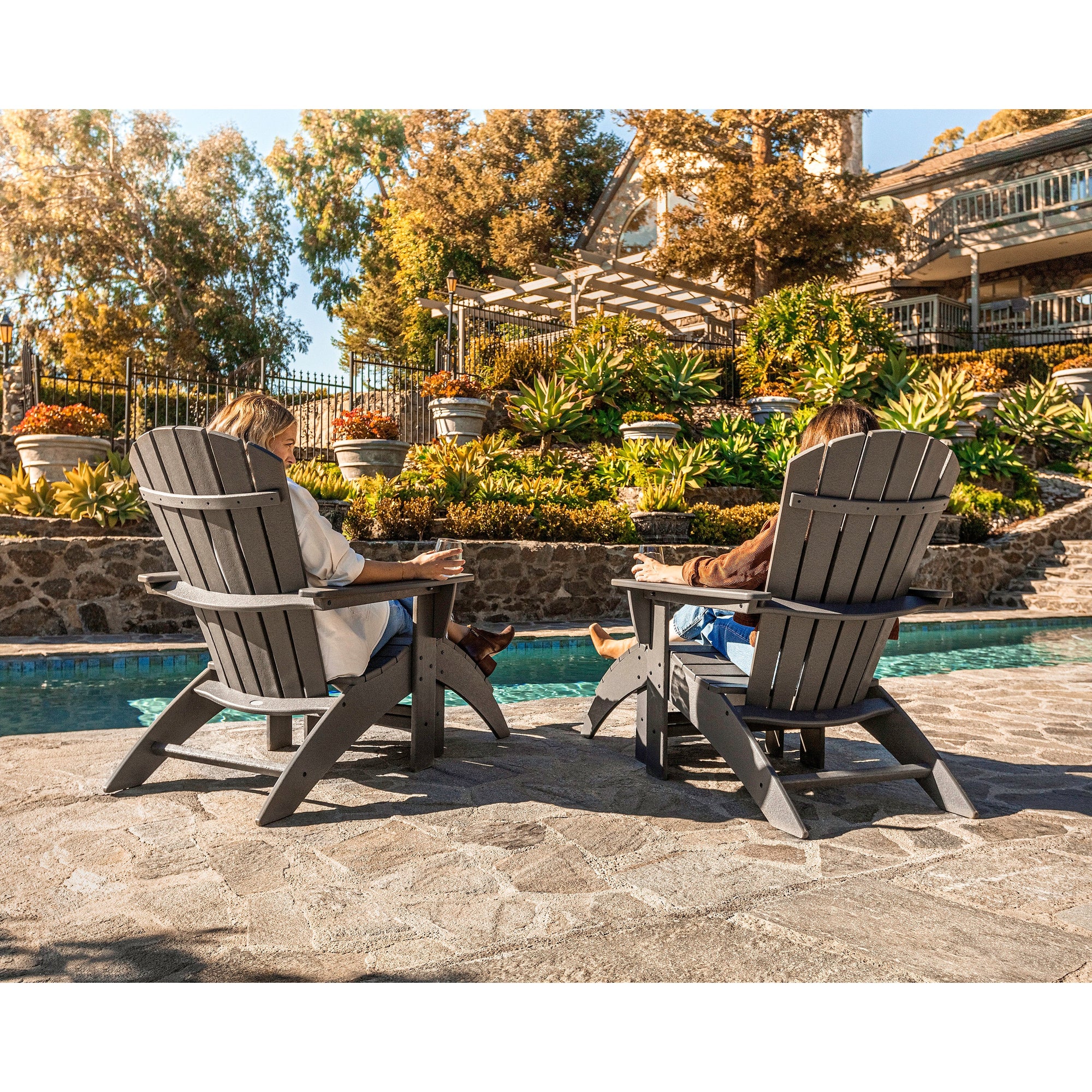 Polywood Nautical Curveback Adirondack Chair