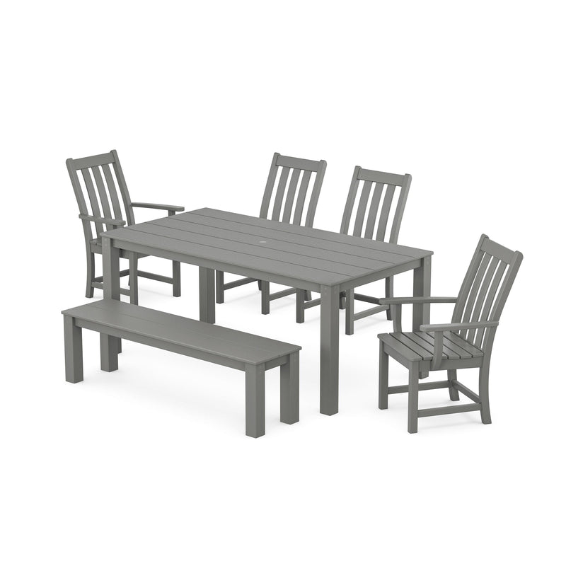 Vineyard 6-Piece Parsons Dining Set with Bench