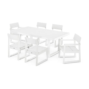 Polywood EDGE 7-Piece Dining Set — White — view 20