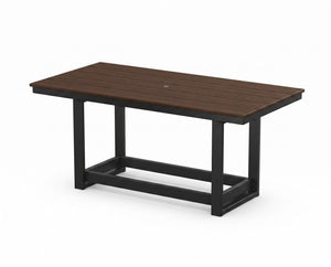 Polywood EDGE Two-Tone 78" Counter Table — Black / Kona two-tone — view 6