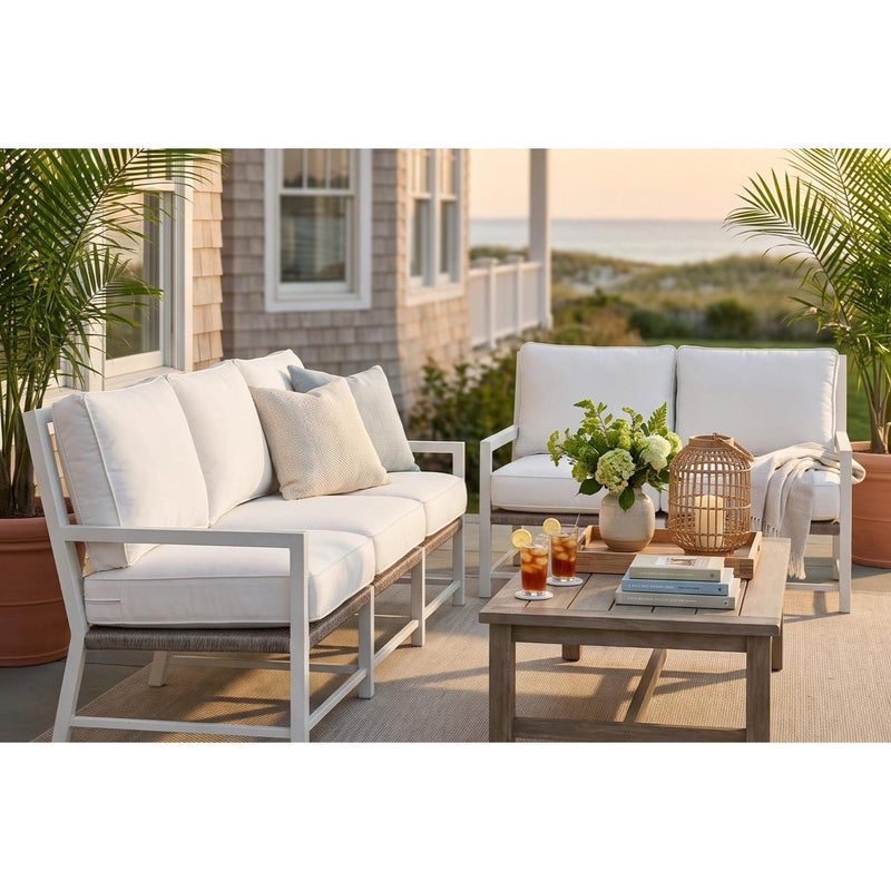 Coastal Living South Beach 2-Pc Outdoor Seating Set on a coastal deck