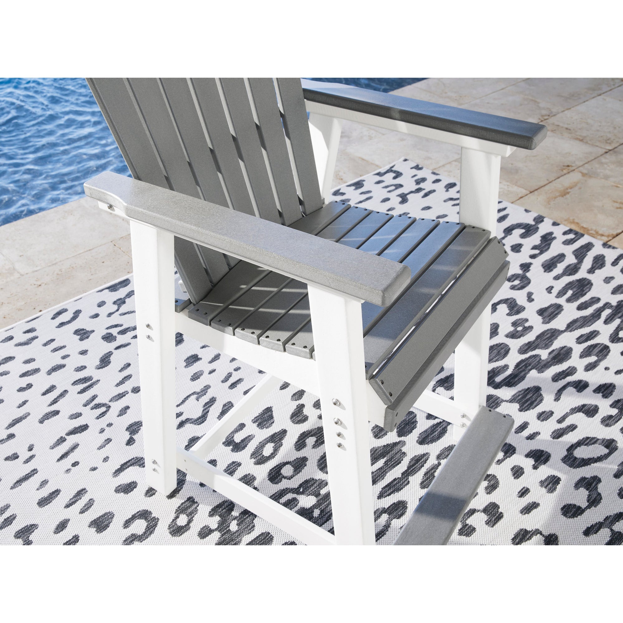 Poly Outdoor 5-Pc Counter Height Dining Set (72 Table +4 Counter Stools)
