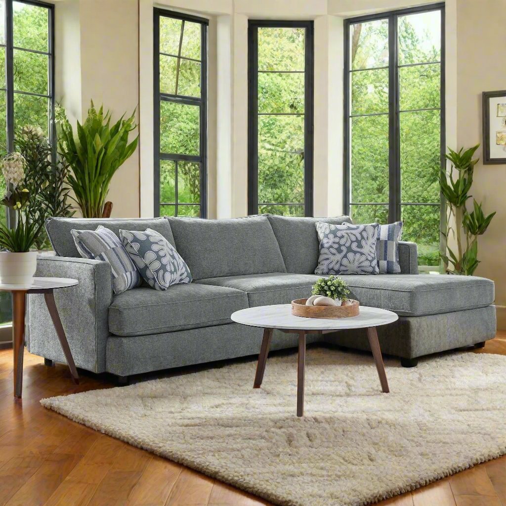 Pop Collection - Customizable 2-Pc Sectional Sofa with Chaise (10 colors available)