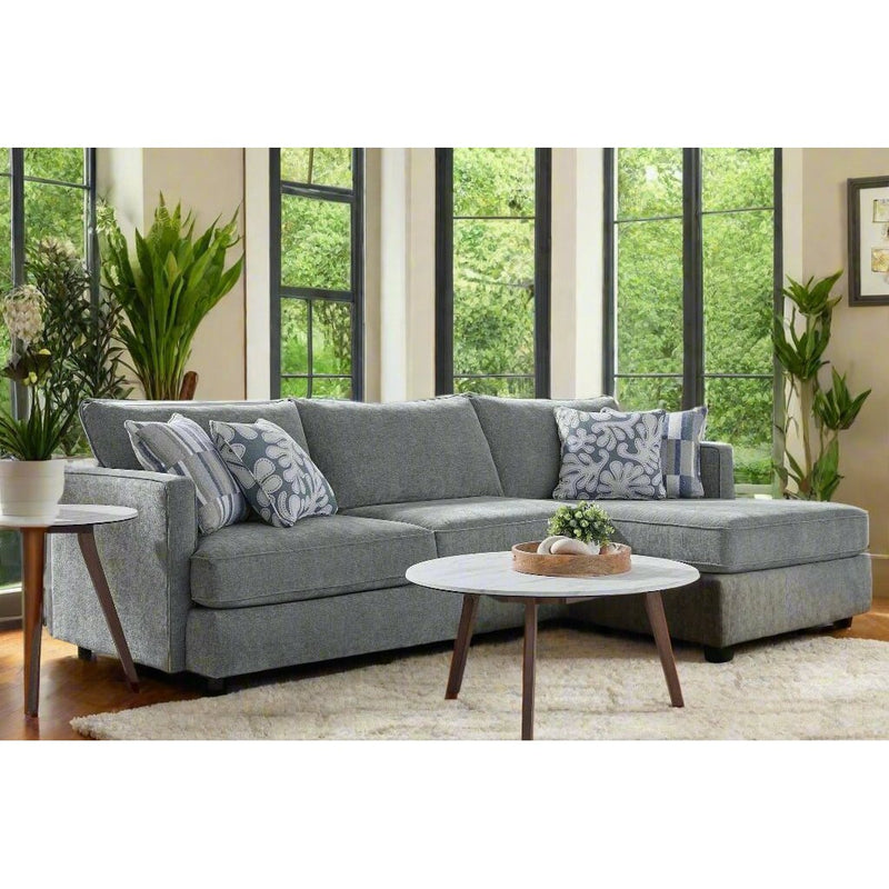 Pop Collection - Customizable 2-Pc Sectional Sofa with Chaise (10 colors available)