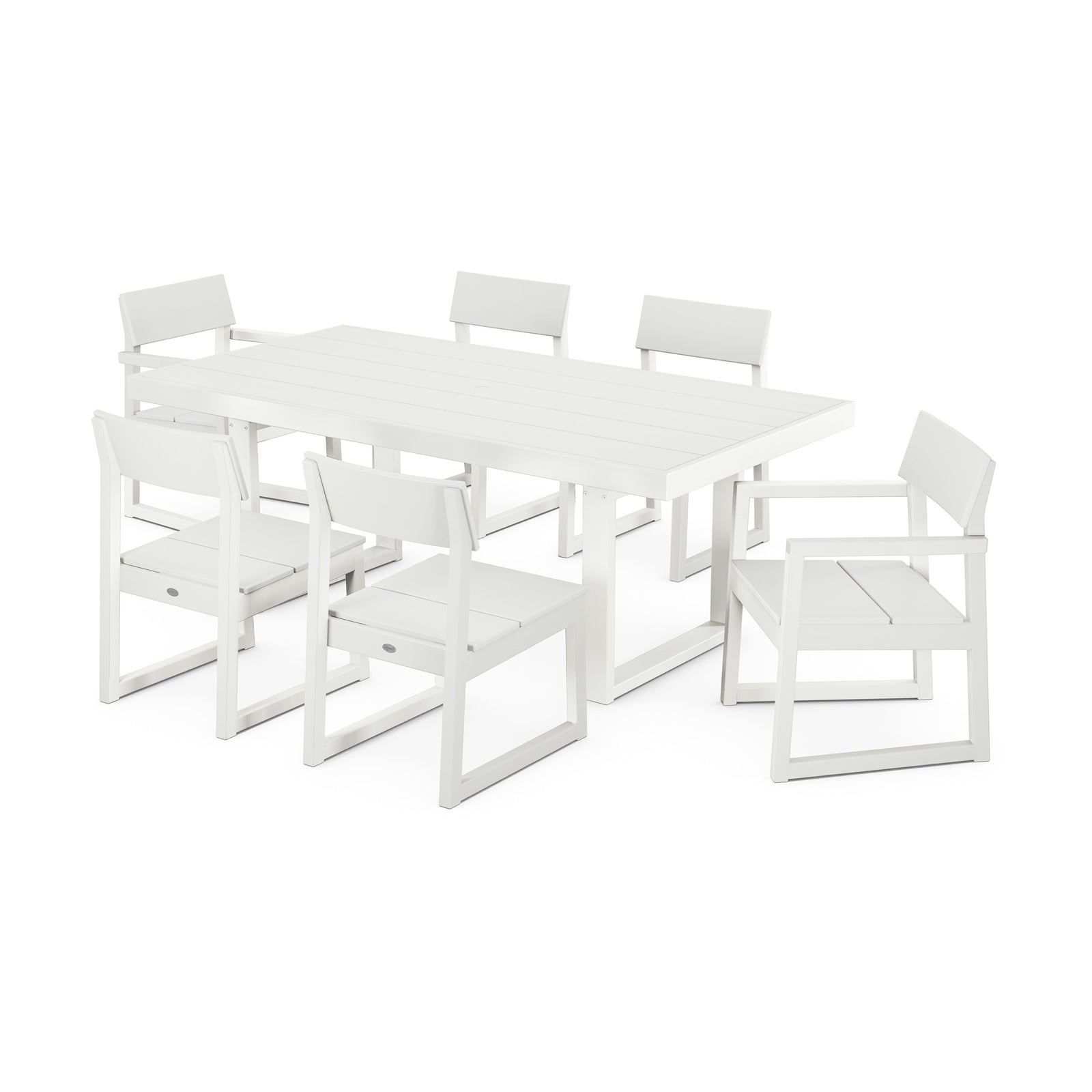Polywood EDGE 7-Piece Dining Set - Two-Tone & Vintage Finishes