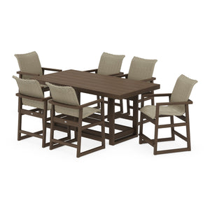Polywood EDGE Woven 7-Piece Counter Set - Two-Tone — view 2