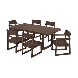 Polywood EDGE 7-Piece Dining Set — Mahogany — view 22