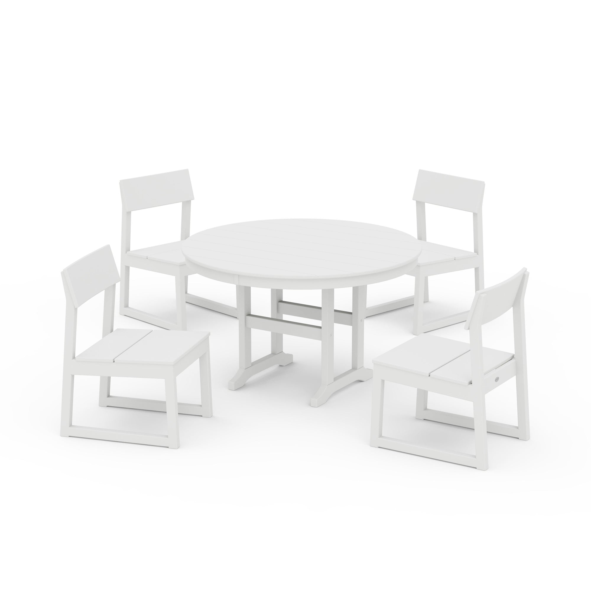 EDGE Side Chair 5-Piece Round Farmhouse Dining Set
