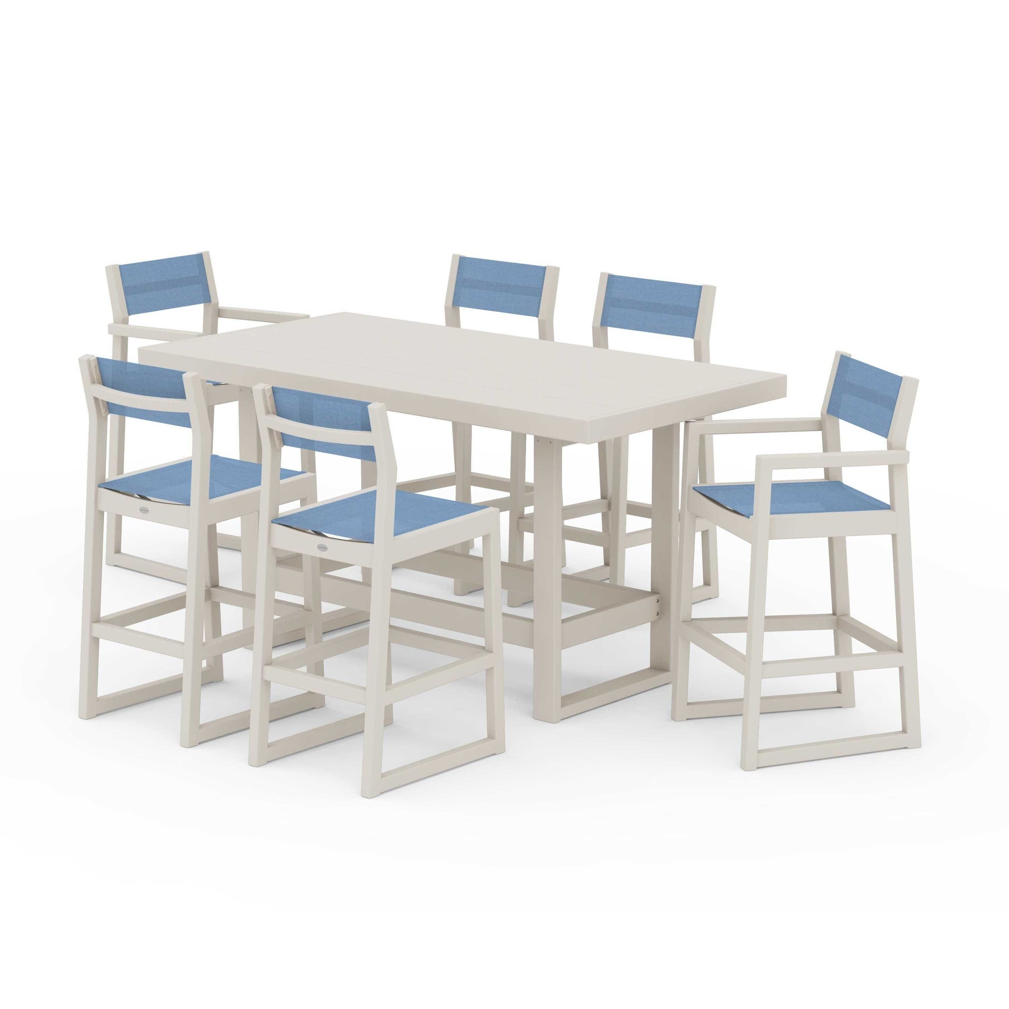 EDGE Sling 7-Piece Bar Table Set