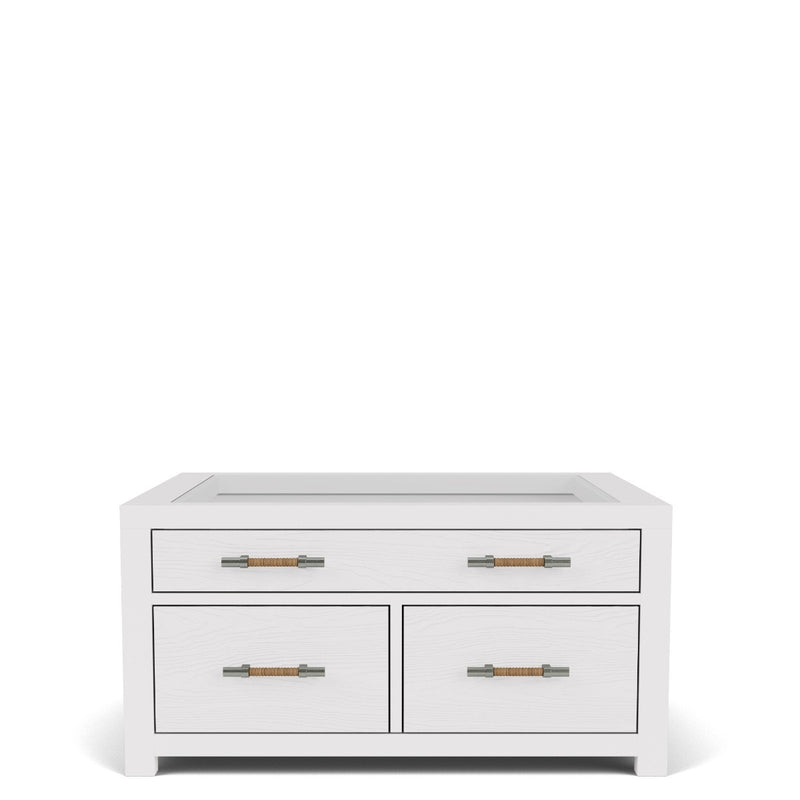 Hilton Head Coastal 36" White Square Coffee Table