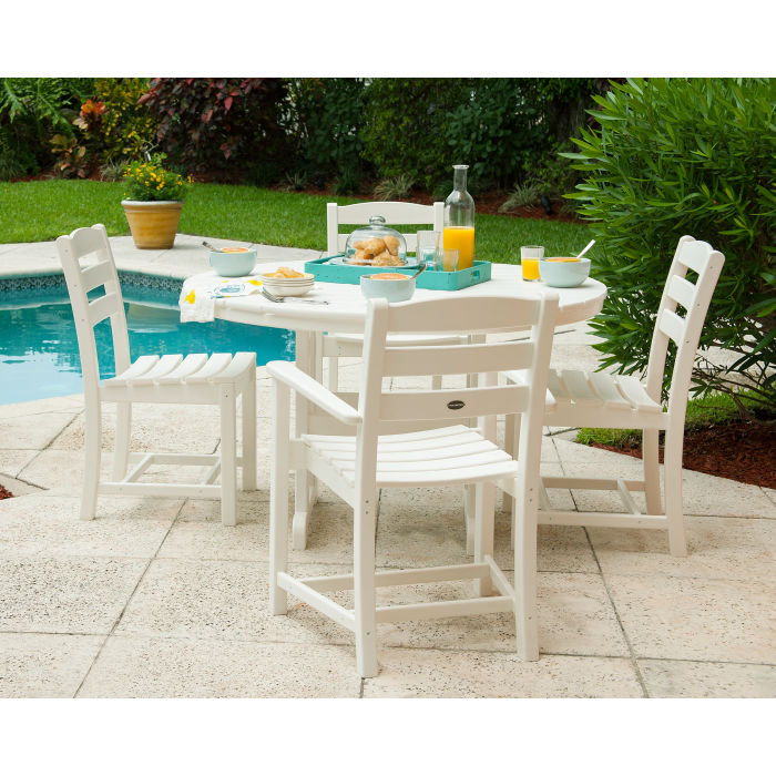 POLYWOOD 48" Round Outdoor Table -Farmhouse Style Dining, Counter or Bar Height