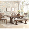 Rustic Extendable (75-94&quot;) Dining Set with Butterfly Leaf