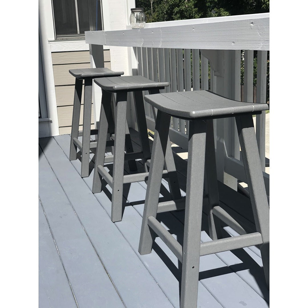 Polywood 24" Saddle Counter Stool