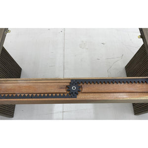 Metal geared extension slides on the Sienna dining table — view 10