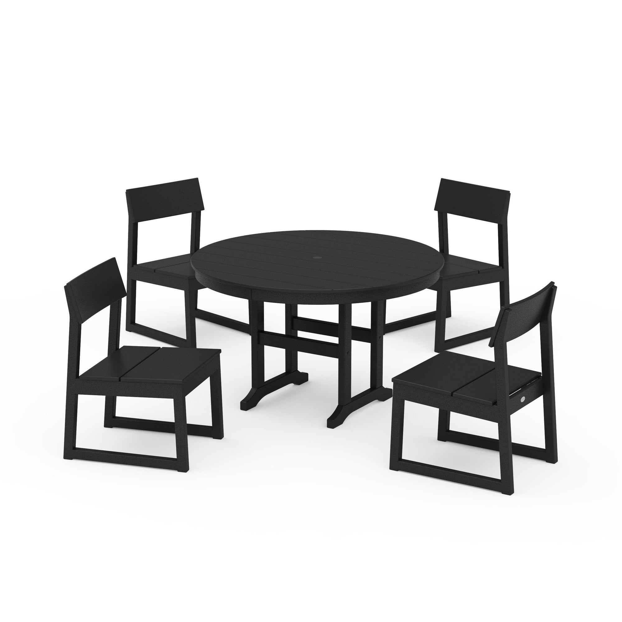 EDGE Side Chair 5-Piece Round Farmhouse Dining Set