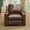 York Top Grain Italian Leather Chair in Chestnut