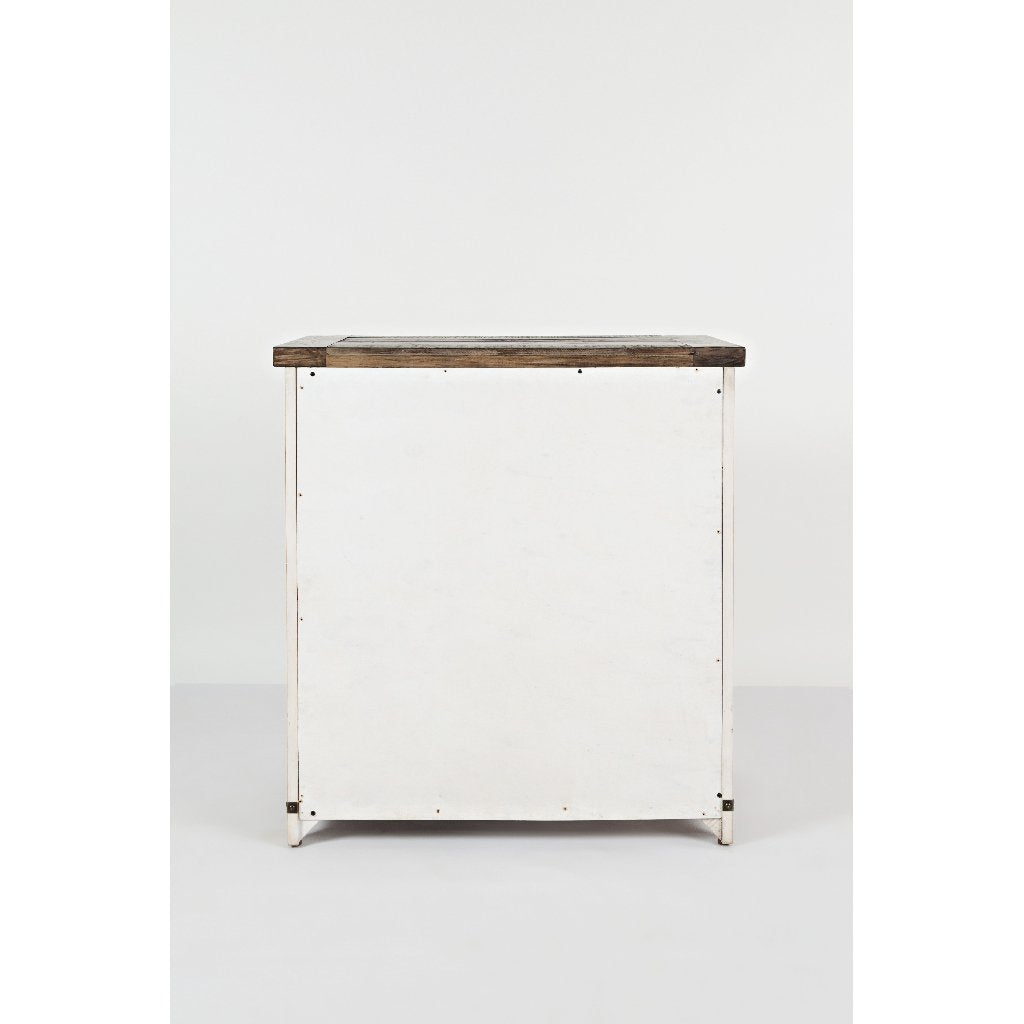 Loft 32" Barn Door Vintage White Storage Cabinet