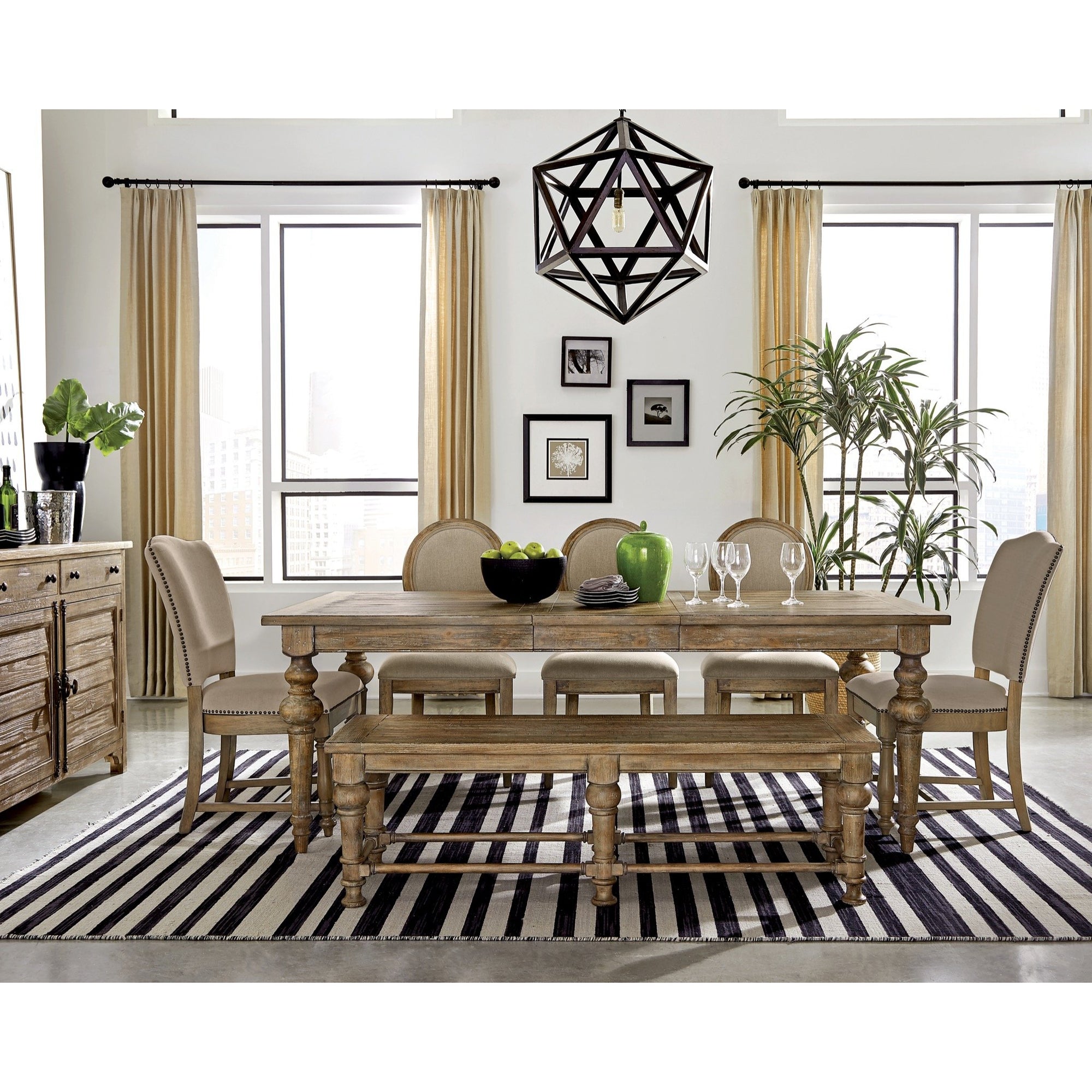 Flagstaff Extension 7-Pc Dining Set Extendable (66-84")