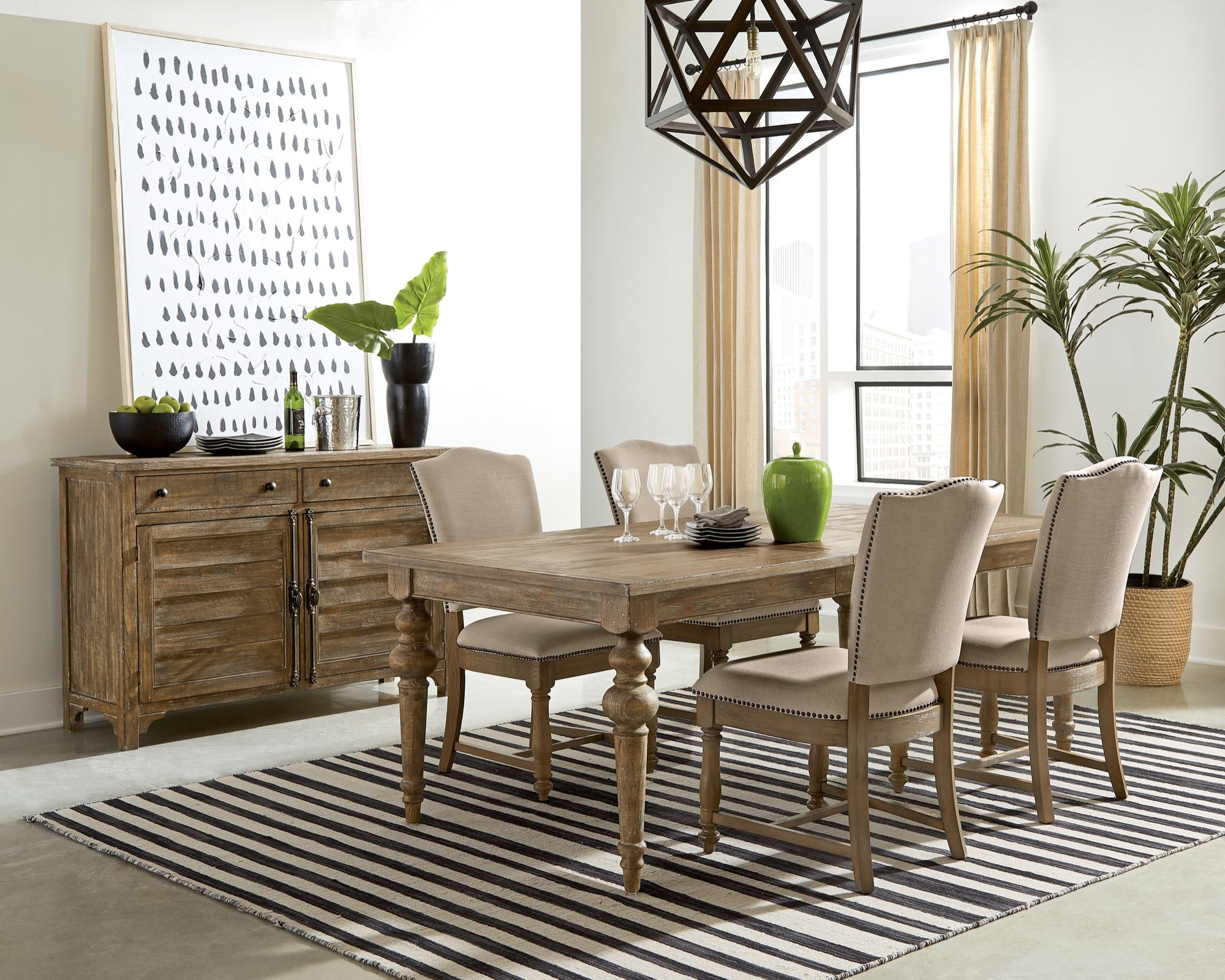 Flagstaff Extension 7-Pc Dining Set Extendable (66-84")