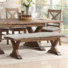 Rustic Dining Bench 60&quot; with Cushion