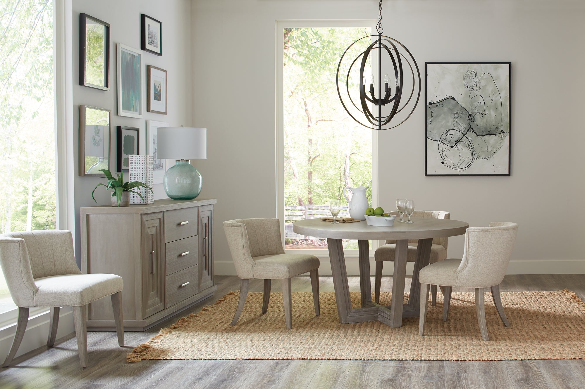 Stepstone Mist Round 54" Dining Table