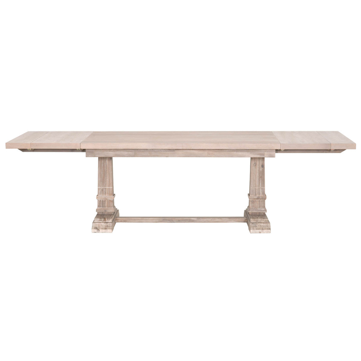 Hudson Extension (78-110") Dining Table in Wire Brushed Natural Gray