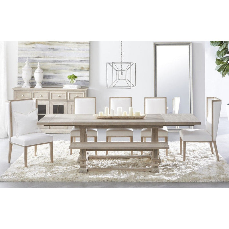 Hudson Extension (78-110") Dining Table in Wire Brushed Natural Gray