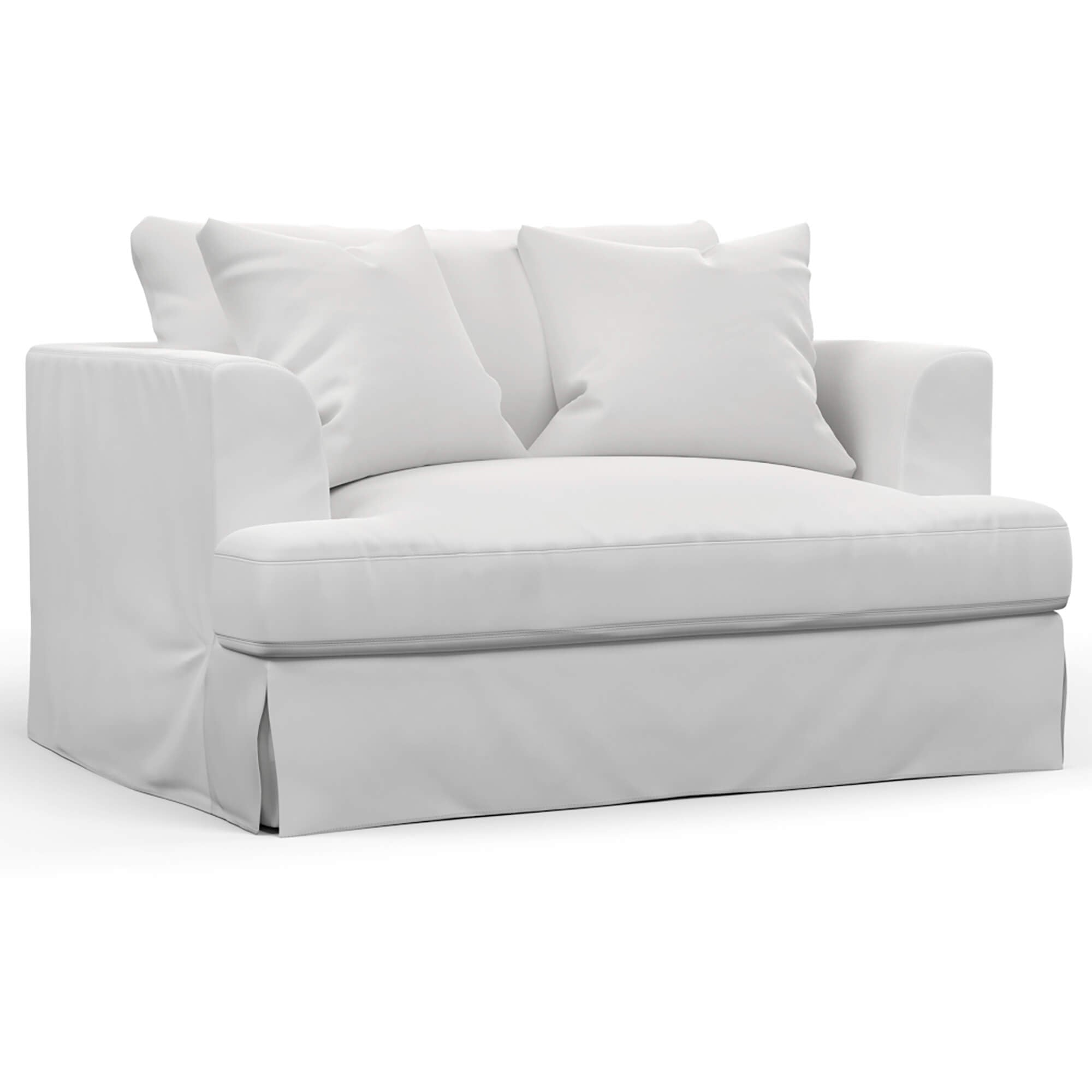 Peyton Pearl Slipcover Chair and a Half