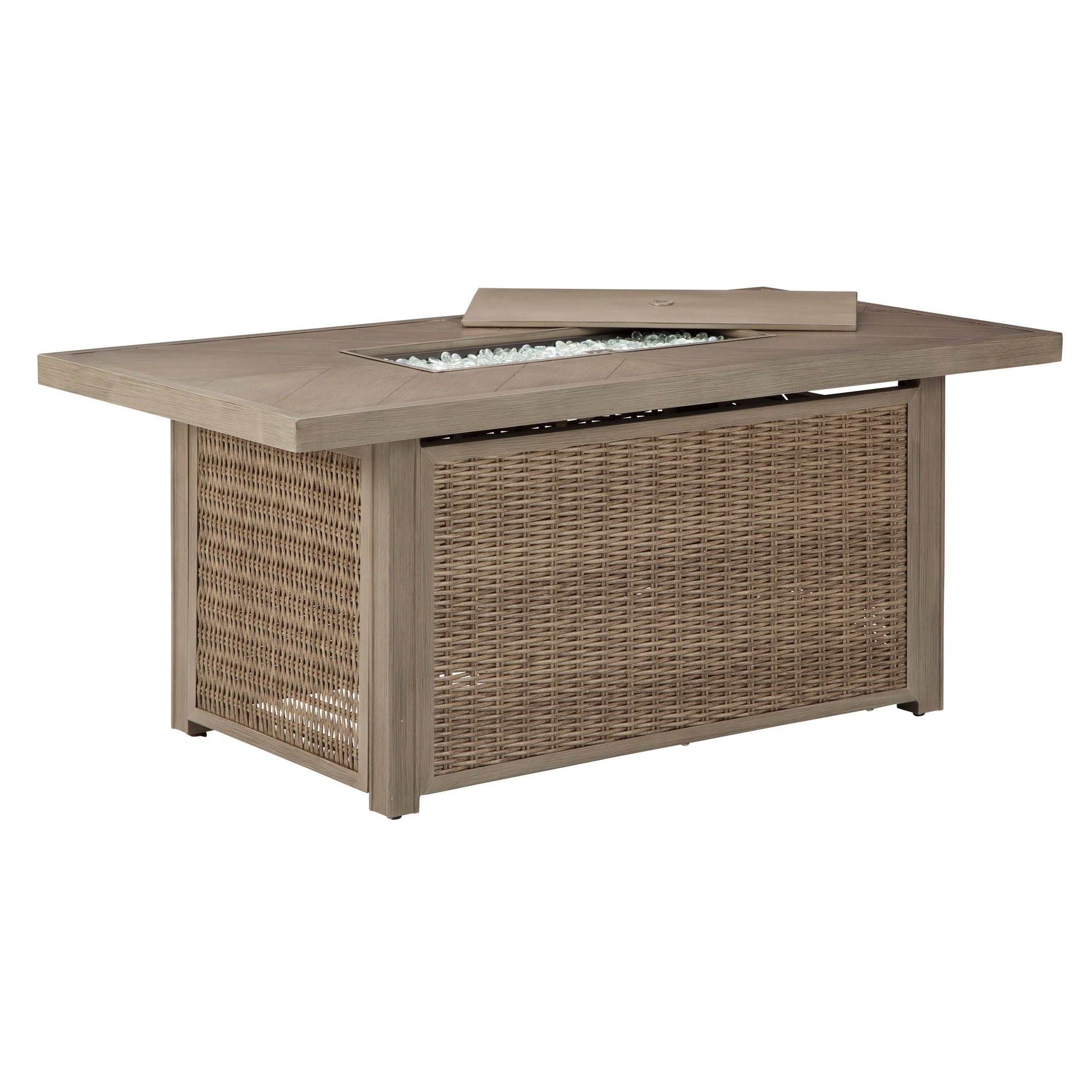 Fire Island Mist Outdoor 58" Firepit Table