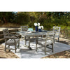 Poly Grey 7-Piece Slatted Outdoor Dining Set