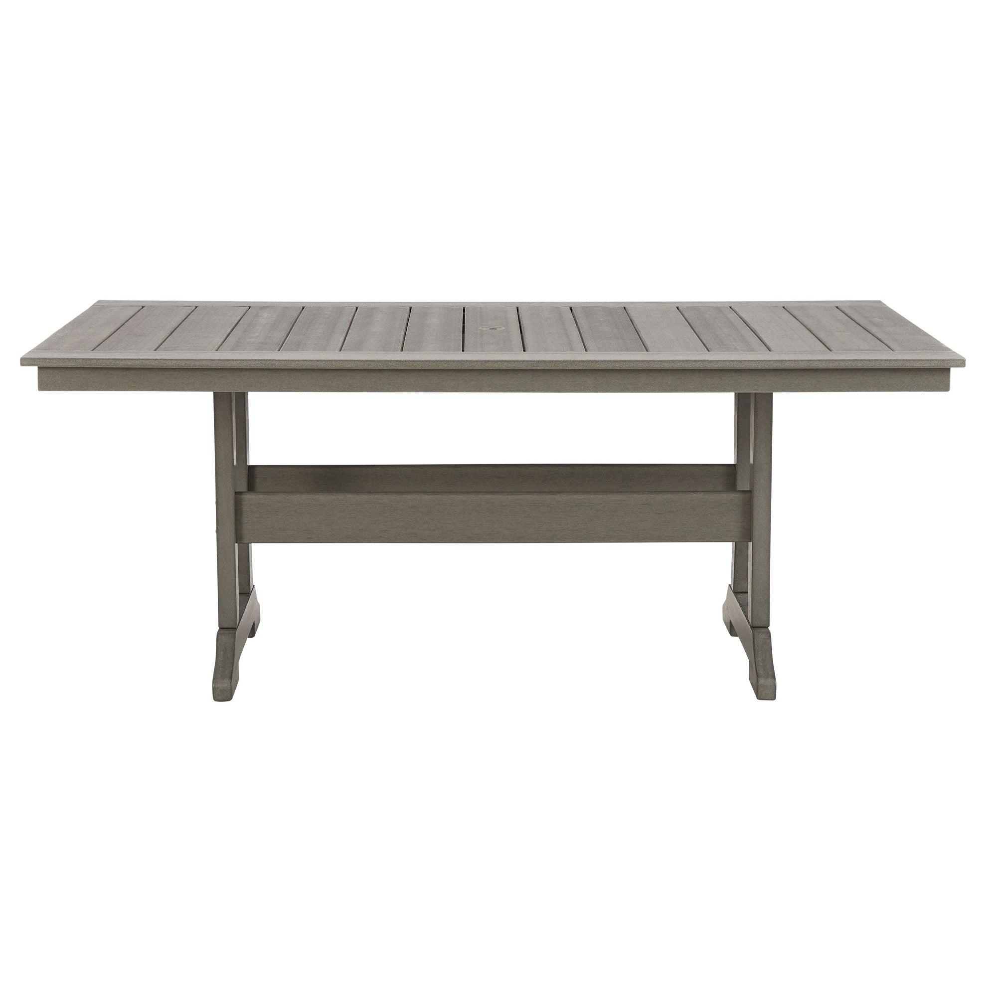 Poly Grey 6pc Outdoor Dining Set with Bench with FREE Cushions