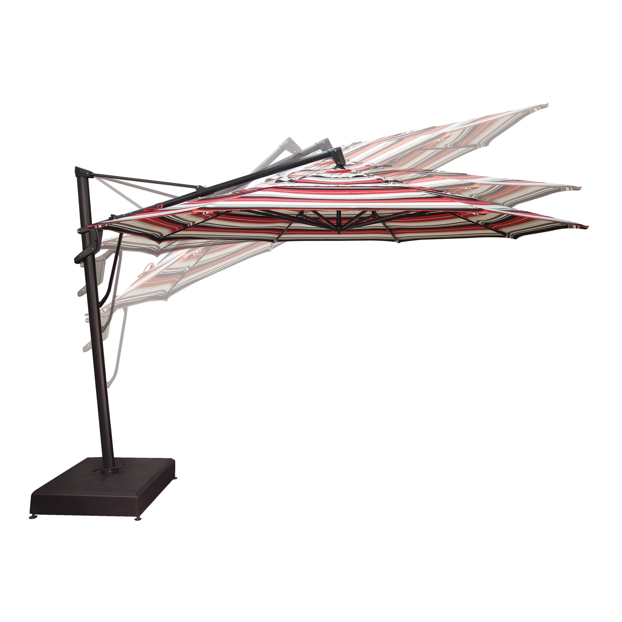 Treasure Garden 13-ft Outdoor Patio Umbrella with Lux Lighting, Octagonal Cantilever with Fixed or Rolling Base