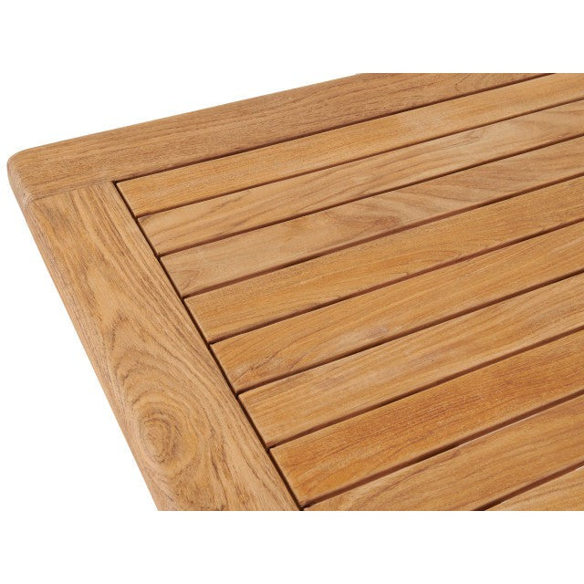 Teak Banquet 9pc Outdoor Dining Set (Teak Extendable Table 88-118" with 8 Teak Tista Armchairs +FREE Cushions +FREE Umbrella +FREE Cover)