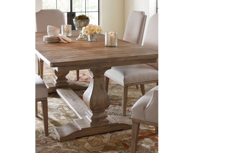 Amalfi 7-Pc Trestle Dining Set (Extends to 120")
