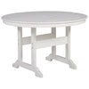Poly White 48&quot; Round Outdoor Dining Table