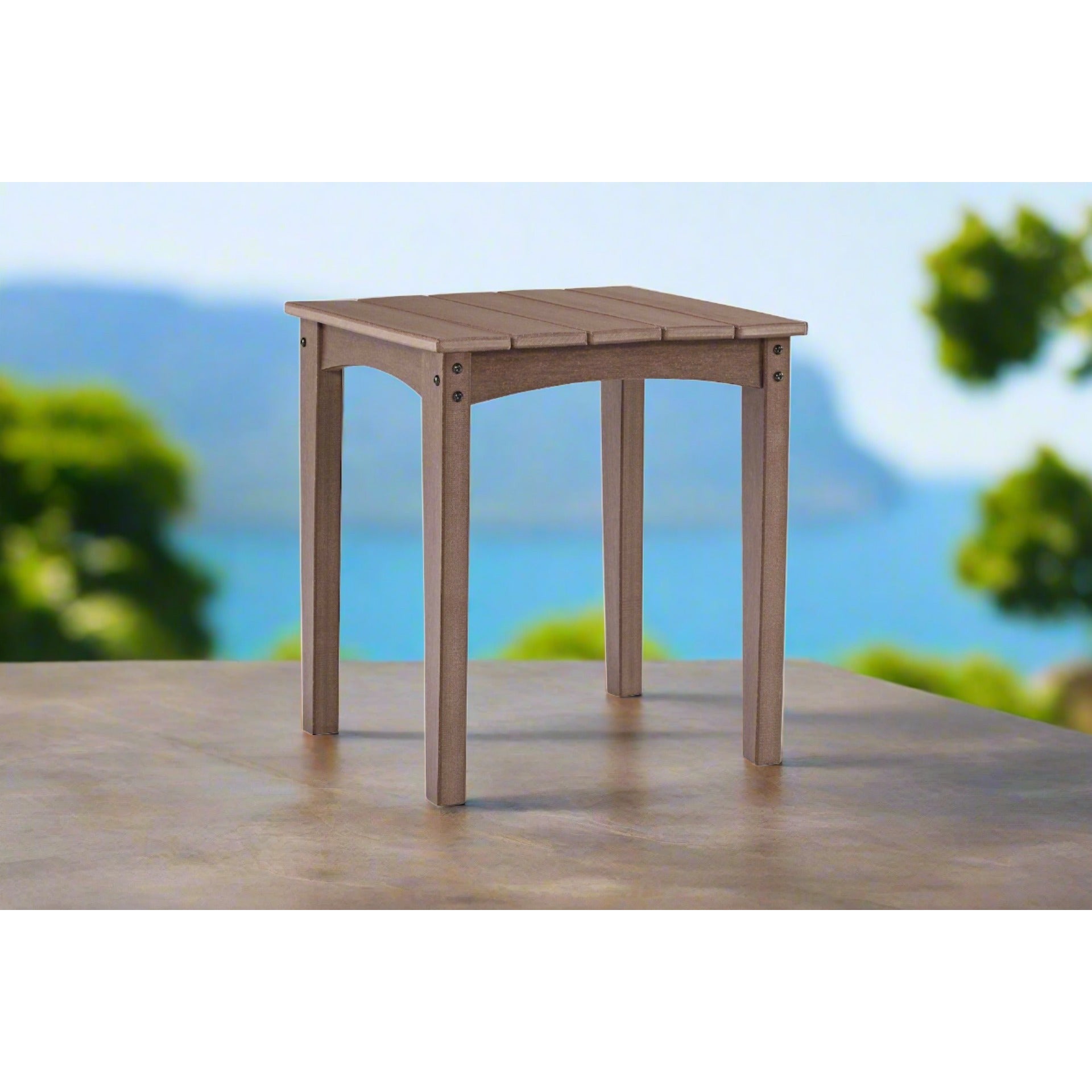 Poly Redwood Outdoor 22" End Table