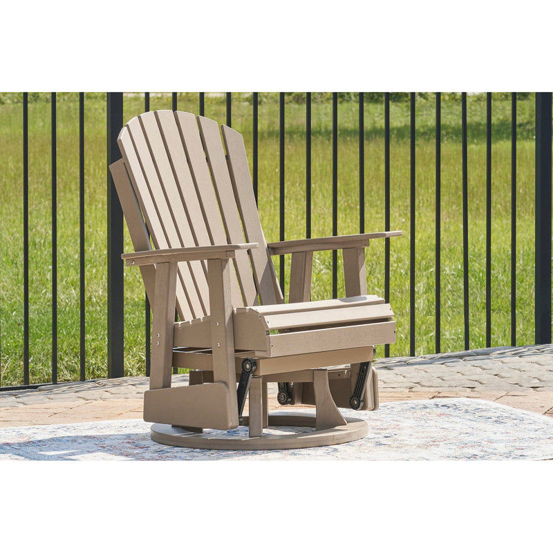 Poly Driftwood Outdoor Swivel Glider Chair