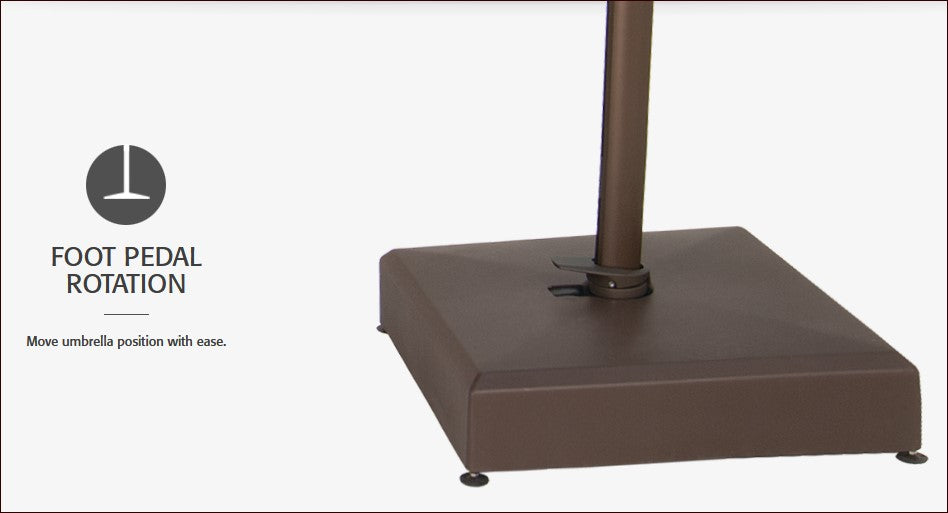 Treasure Garden 10x13 Foot Cantilever Umbrella with Base Rectangular