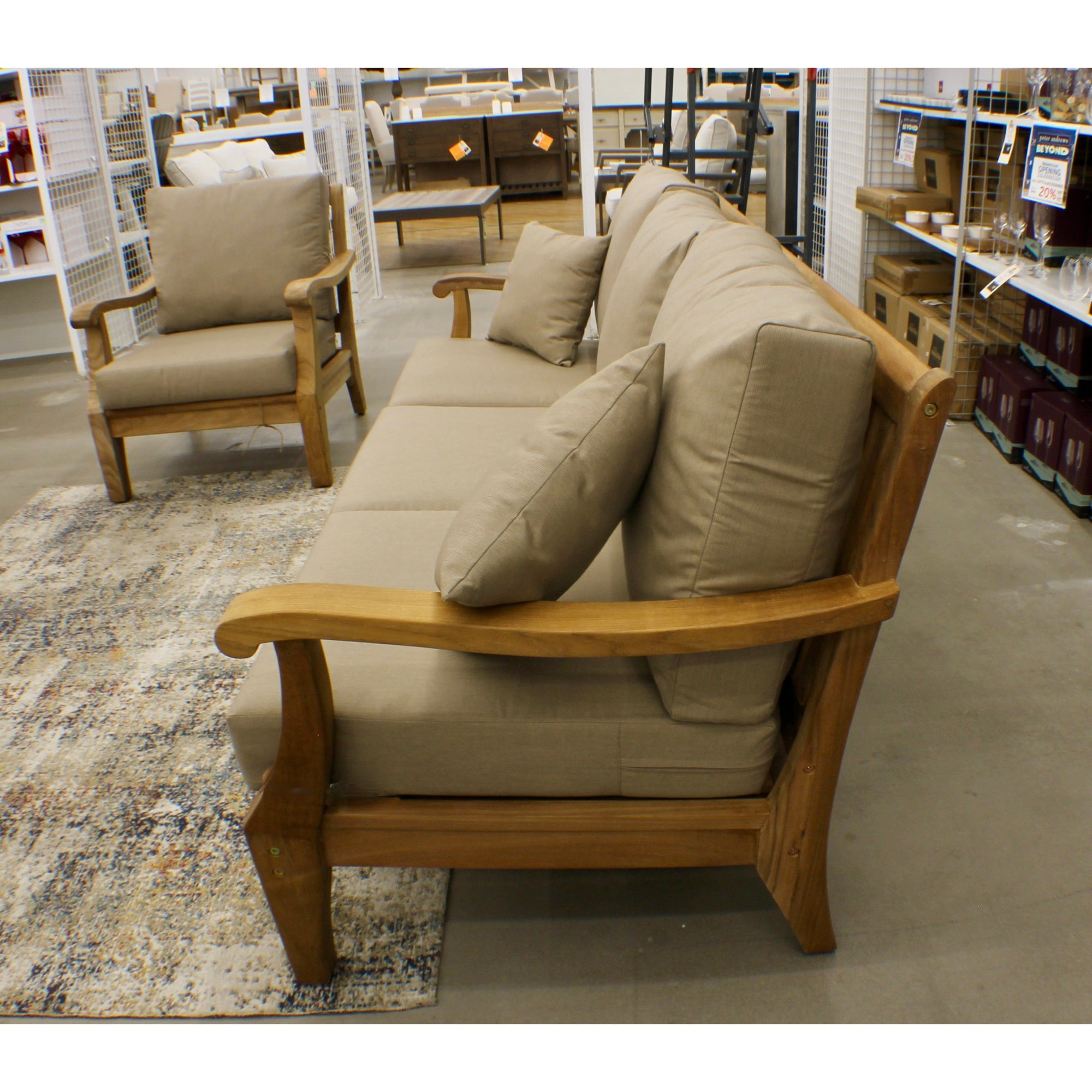 Bermuda Teak 77&quot; Outdoor Sofa