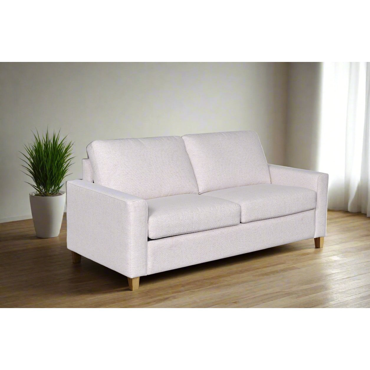 Sleeper Sofa 79&quot; Queen Easy Open Pop-Up With Cool Memory Foam Mattress in Performance Fabric Nomad Snow