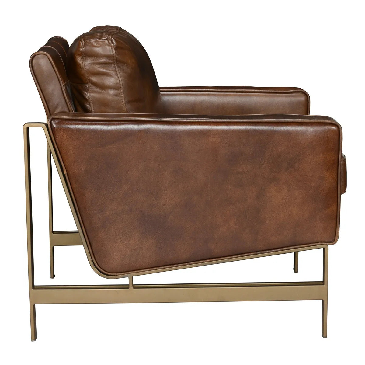 Chazzie Brown Top Grain Leather Club Chair