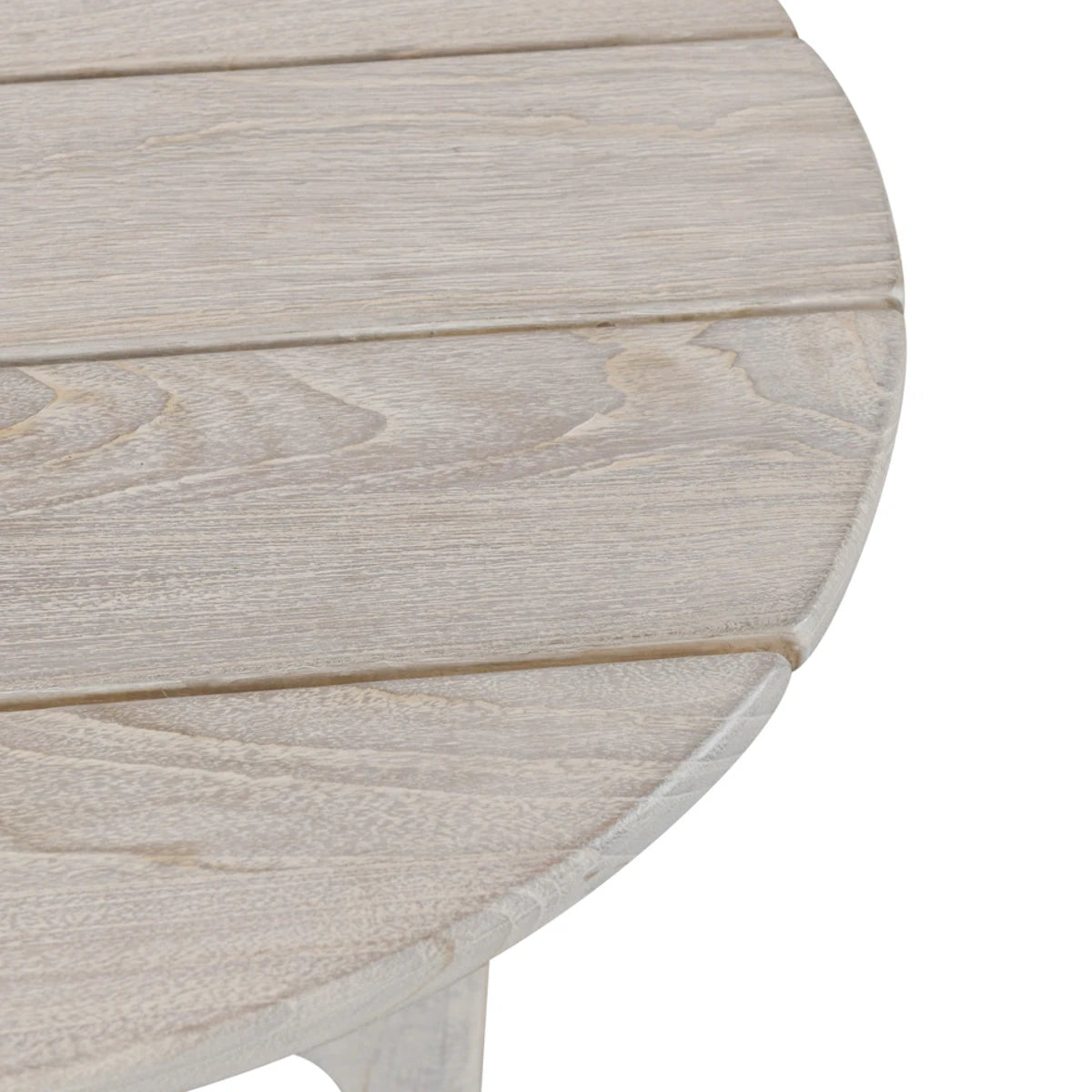 Gray Teak Outdoor Round Coffee Table 24&quot; &quot;Dawn&quot;