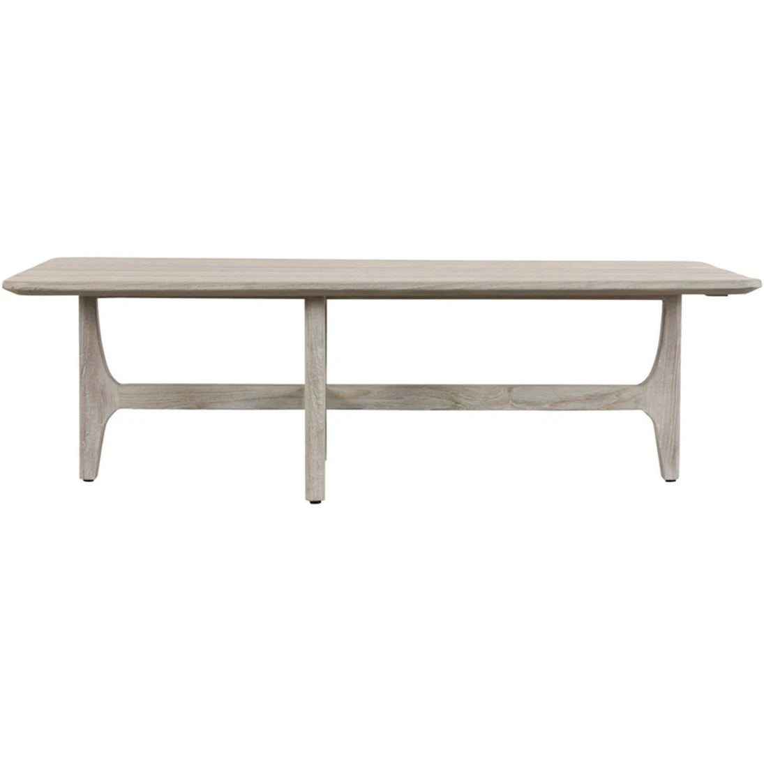 Gray Teak Outdoor Coffee Table 55&quot; &quot;Dawn&quot;
