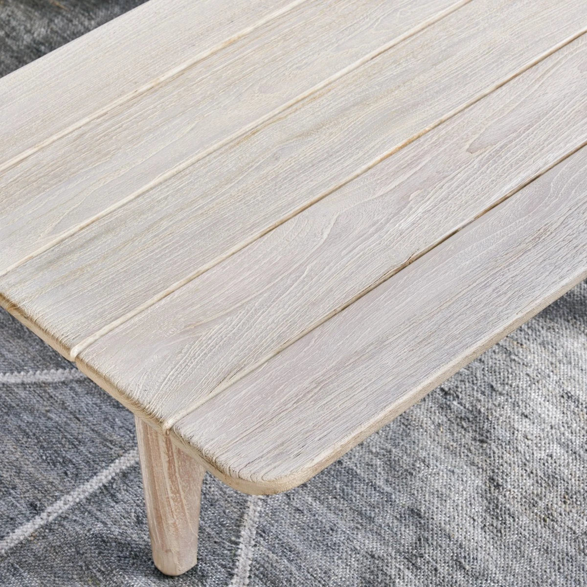 Gray Teak Outdoor Coffee Table 55&quot; &quot;Dawn&quot;