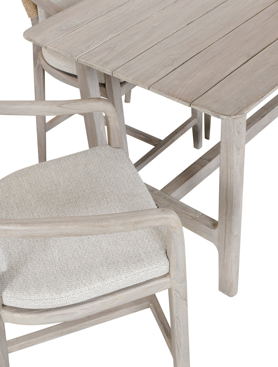 Gray Teak Outdoor Counter Table 67&quot;