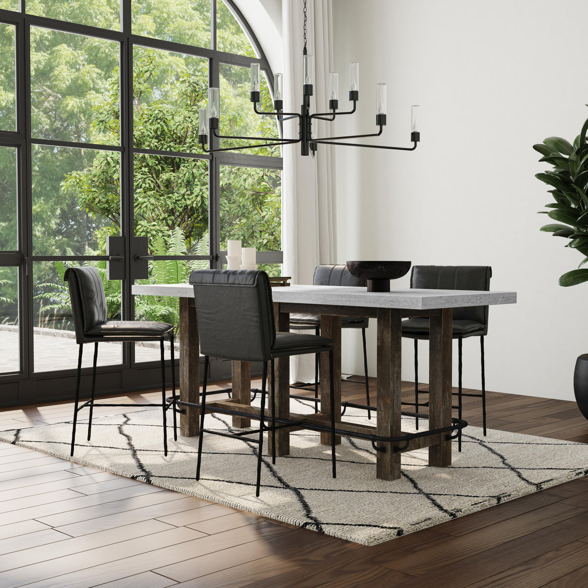 Ojai 86&quot;Counter Table Gray/Black