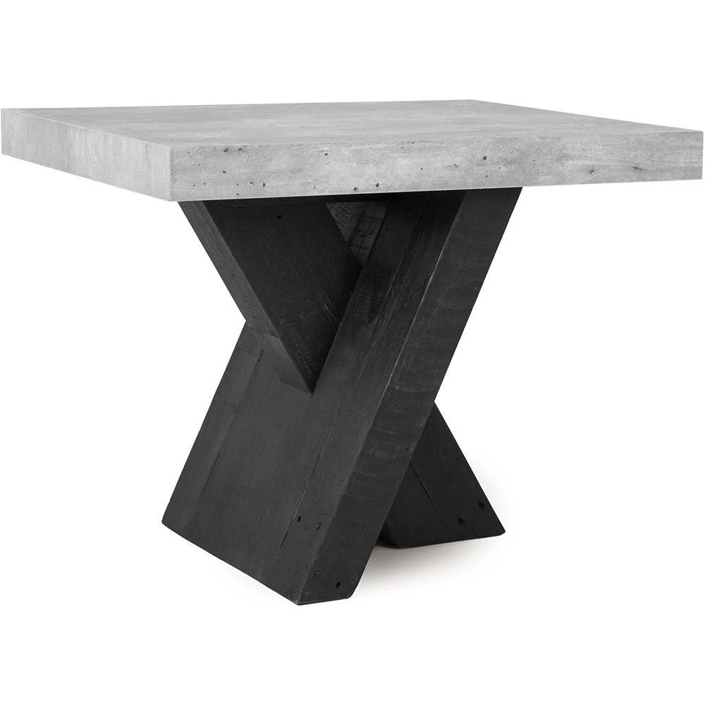 Durant 28" End Table Carbon Black/Weathered Cement